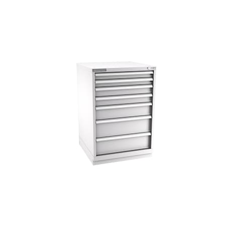 Champion Tool Storage Modular Drawer Cabinet, 7 Drawer, Light Gray, Steel, 28 in W x 28-1/2 in D x 41-3/4 in H S18000701ILCFTB-LG